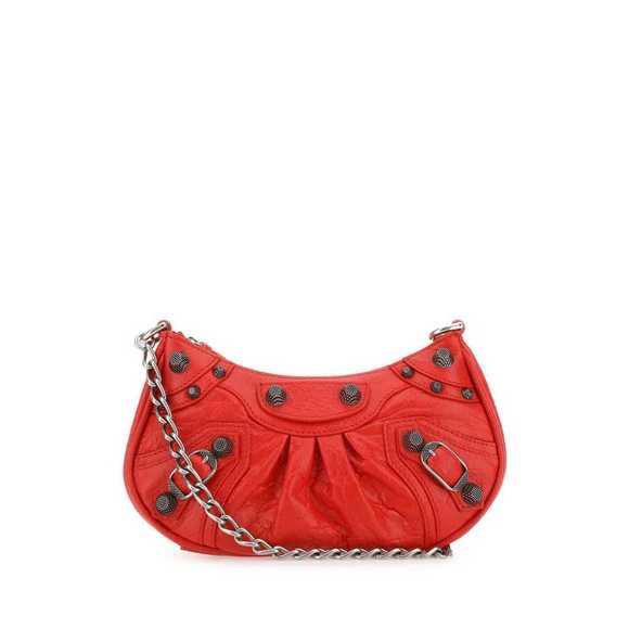 Balenciaga Le Cagole Leather Shoulder Bag Red - Picture 1 of 3